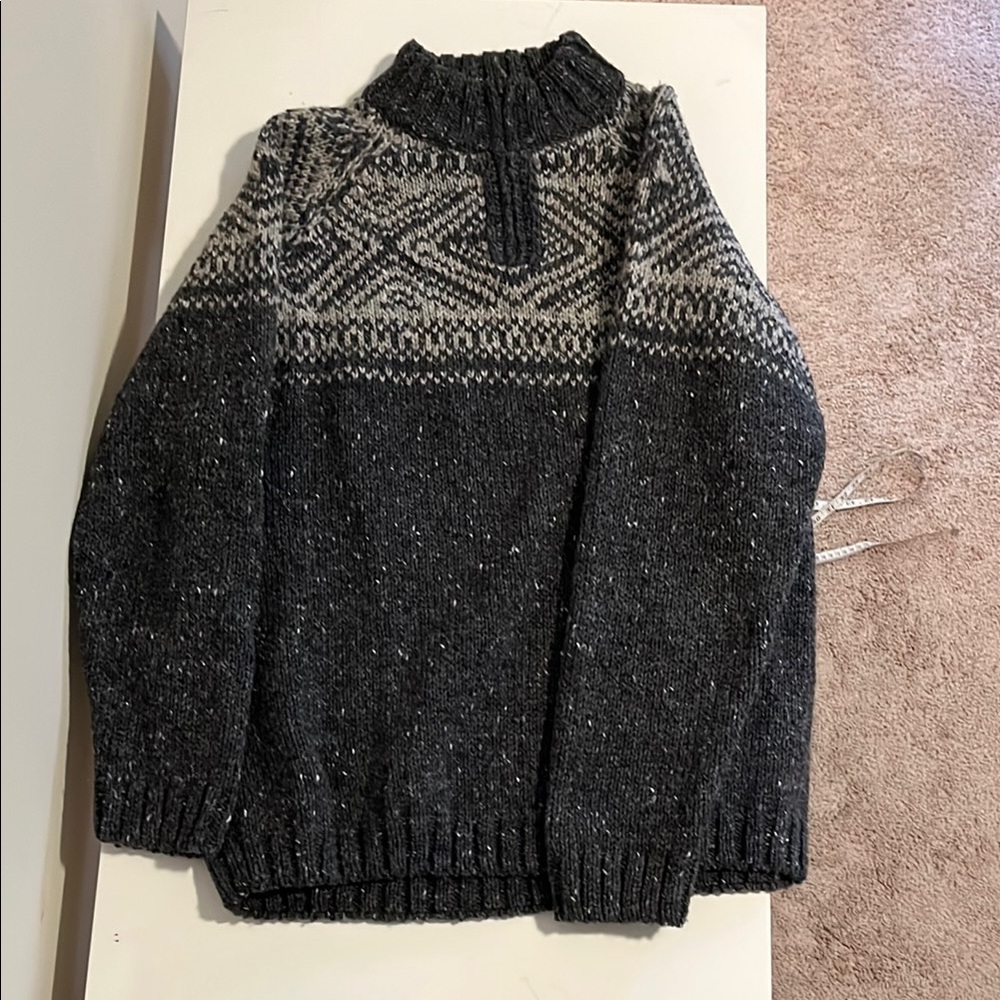 100% Wool Sweater by Inis Crafts. Made in Ireland.